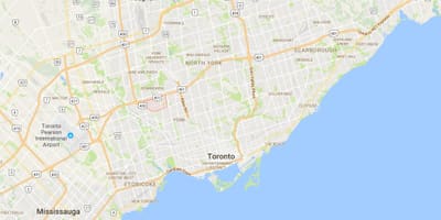 Kort af Maple Blaða umdæmi Toronto