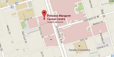 Kort af Margrét Prinsessa Krabbamein Miðstöð Toronto