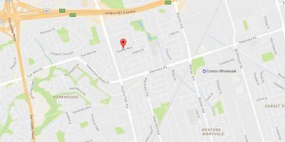 Kort af Maryvalen eighbourhood Toronto
