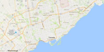 Kort af Milliken umdæmi Toronto