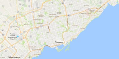 Kort af Morningside umdæmi Toronto