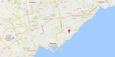 Kort af Oakridge umdæmi Toronto