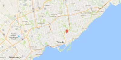 Kort af pappír, en Þorpinu umdæmi Toronto
