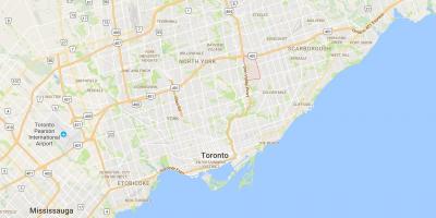 Kort af Parkwoods umdæmi Toronto