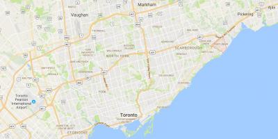 Kort af Höfn Union umdæmi Toronto