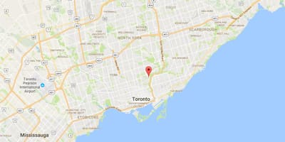 Kort af ríkisstjórans Brú umdæmi Toronto