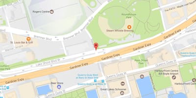 Kort af Rees götunni Toronto