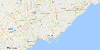 Kort af Richview umdæmi Toronto