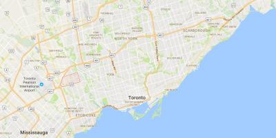 Kort af Richview umdæmi Toronto
