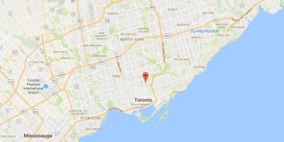 Kort af Rosedale umdæmi Toronto