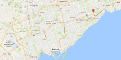 Kort af Rouge umdæmi Toronto