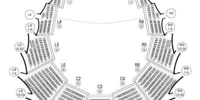 Kort af Roy Thomson Hall efri hæðinni