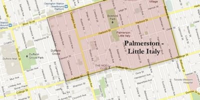 Kort af Shore litla-Ítalía Toronto