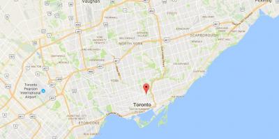 Kort af St James Bænum umdæmi Toronto