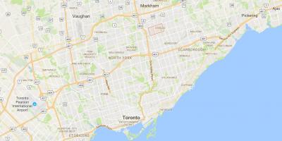 Kort af Steeles umdæmi Toronto