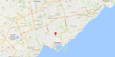 Kort af Summerhill umdæmi Toronto