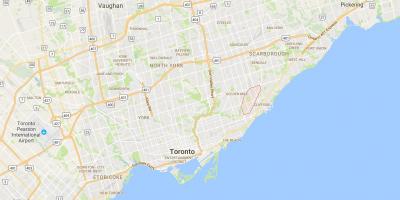 Kort af Thornhill Junctiondistrict Toronto