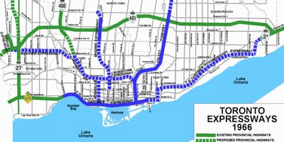 Kort af Toronto þjóðvegum
