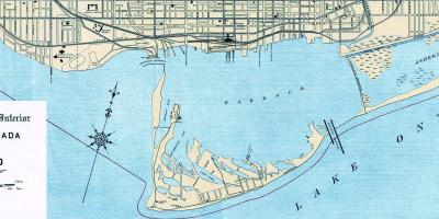 Kort af Toronto Harbour 1906