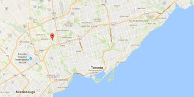 Kort af Elms umdæmi Toronto