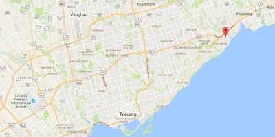 Kort af West Rouge umdæmi Toronto