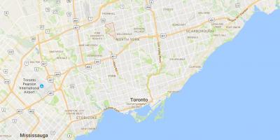 Kort af London–Branson umdæmi Toronto