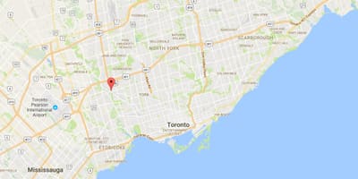 Kort af Weston umdæmi Toronto
