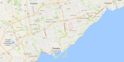 Kort af Wexford umdæmi Toronto