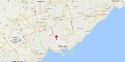 Kort af Wychwood Park umdæmi Toronto
