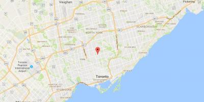 Kort af Yonge og Eglinton umdæmi Toronto