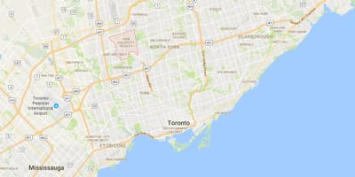 Kort af York Háskóla Heights umdæmi Toronto