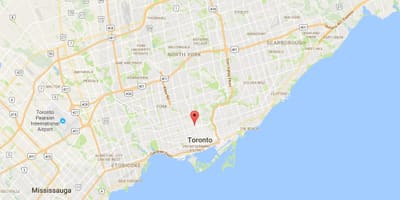 Kort af Yorkville umdæmi Toronto